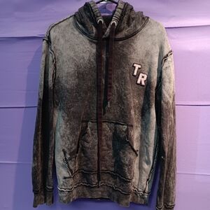 True Religion Charcoal Hoodie with Red Logo